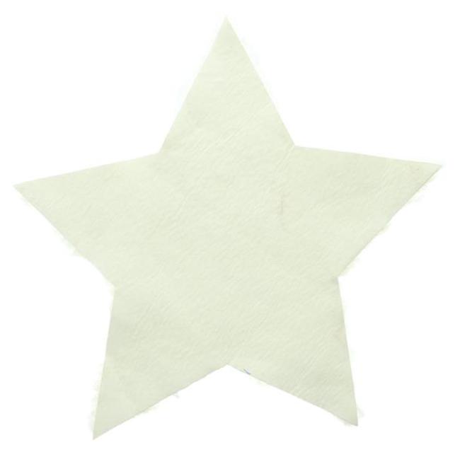 2x Dekofell "Stern" in creme, Ø 40 cm, Kunstfell, Tischdeko, Sitzauflage