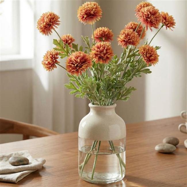 Preview: 3x Kunstblume "Dahlie" 70 cm hoch, Dekozweige, Kunstpflanze, Kunstzweige