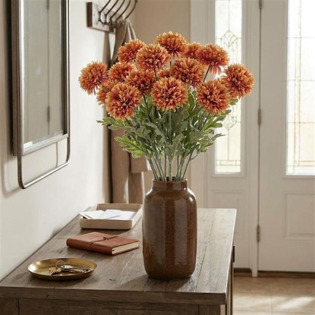 Preview: 3x Kunstblume "Dahlie" 70 cm hoch, Dekozweige, Kunstpflanze, Kunstzweige