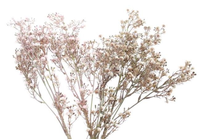 Preview: 2x Kunstpflanze "Schleierkraut" mit Blüten in rosa und weiß, 83 cm, Dekozweige, Kunstblume, Dekoblume