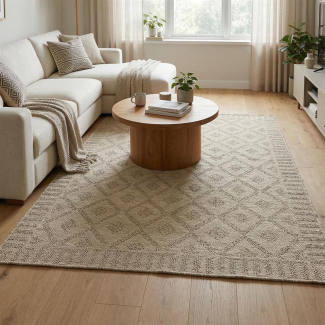 Outdoor Teppich "Naturally" aus PP, beige, 120x180 cm, wetterfest für Aussen, UV-beständig, für Garten, Balkon & Terrasse