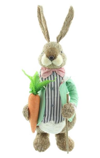 Preview: große Dekofigur "Herr Hase" 75 cm hoch, Osterhase, Osterdeko, Hasendeko