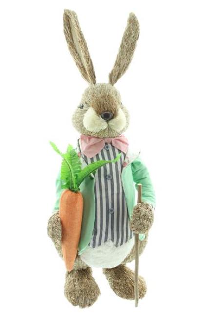 große Dekofigur "Herr Hase" 75 cm hoch, Osterhase, Osterdeko, Hasendeko