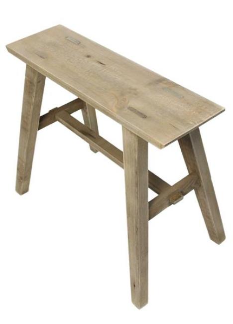 Hocker "Used Look" aus recyceltem Holz, Holzbank rustikal, Blumenständer, Blumenhocker, Gartendeko, Sitzhocker, Fußhocker