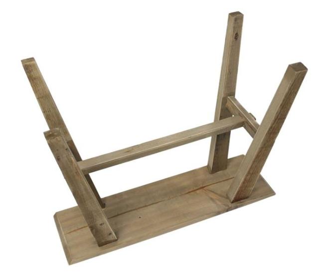 Hocker "Used Look" aus recyceltem Holz, Holzbank rustikal, Blumenständer, Blumenhocker, Gartendeko, Sitzhocker, Fußhocker