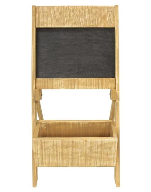 Preview: Tafel mit Pflanzkasten, klappbar, 67 cm hoch, Kreidetafel mit Blumenkasten, Kundenstopper