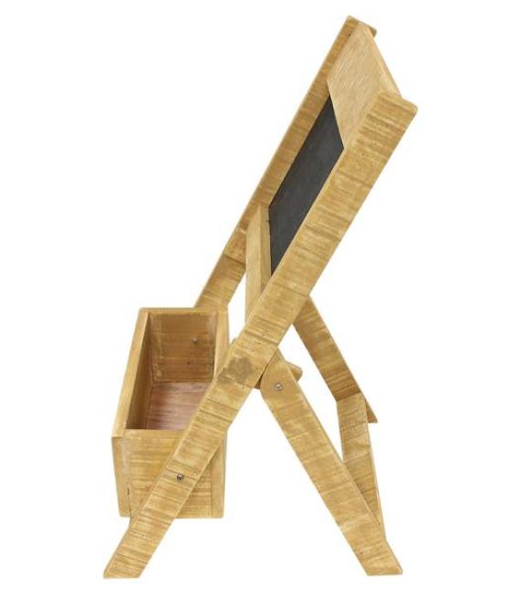Tafel mit Pflanzkasten, klappbar, 67 cm hoch, Kreidetafel mit Blumenkasten, Kundenstopper