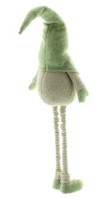 Dekofigur Wichtel "Blumenmütze" mit Teleskop Beinen, max. 97 cm hoch, Frühlingswichtel, Dekowichtel