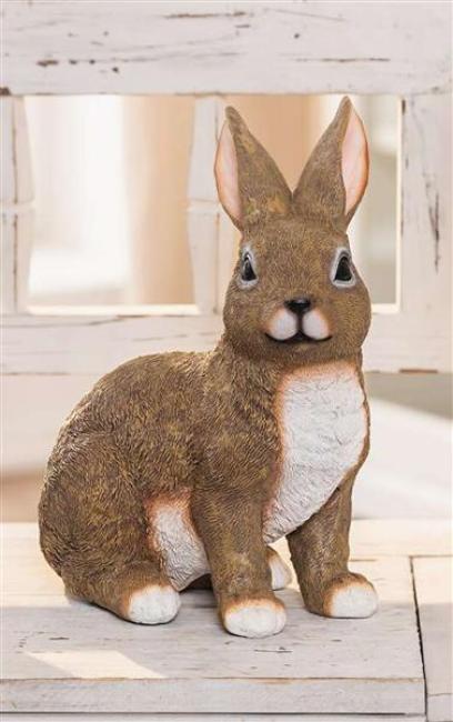 Preview: Dekofigur "Hase" aus Polyresin, 30 cm hoch, Osterdeko, Osterhase, Osterfigur