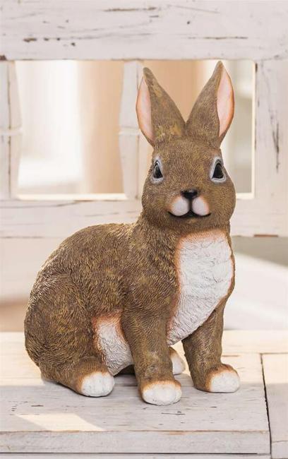 Dekofigur "Hase" aus Polyresin, 30 cm hoch, Osterdeko, Osterhase, Osterfigur