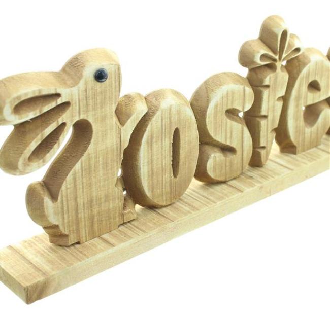 Schriftzug "Ostern" aus Holz, 40 cm breit, rustikal, Osterdeko, Deko Aufsteller, Holzbuchstaben