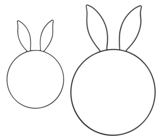 Preview: 2x Dekohänger "Hase" Dekoring aus Metall, schwarz, 30 + 46 cm hoch, Hängedeko, Fensterdeko zum Aufhängen, Frühlingsdeko hängend