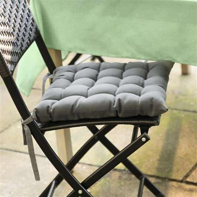 Preview: 4x Sitzkissen "Grey" in grau, 40x40 cm, Stuhlkissen, Sitzpolster