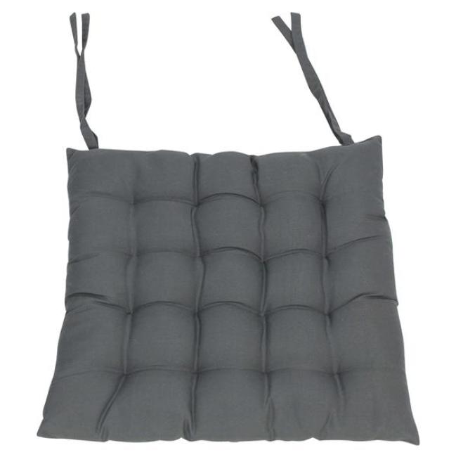 Preview: 4x Sitzkissen "Grey" in grau, 40x40 cm, Stuhlkissen, Sitzpolster