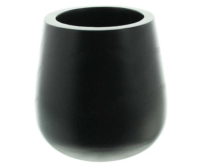 Preview: Dekovase "Black" aus Holz, schwarz, Holzvase, Übertopf, Tischvase, Vase