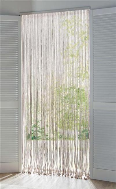 Preview: Türvorhang "Rope" aus Poly-Baumwolle, 90x200 cm, Balkontür Insektenschutz Vorhang, Fliegenvorhang, Fadenvorhang