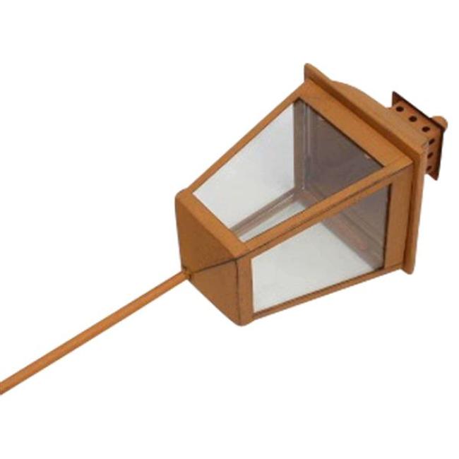 Gartenstecker "Laterne" aus Metall in Rost Optik, 106 cm hoch, rostige Gartenlaterne für Draußen, Outdoor Kerzenhalter wetterfest