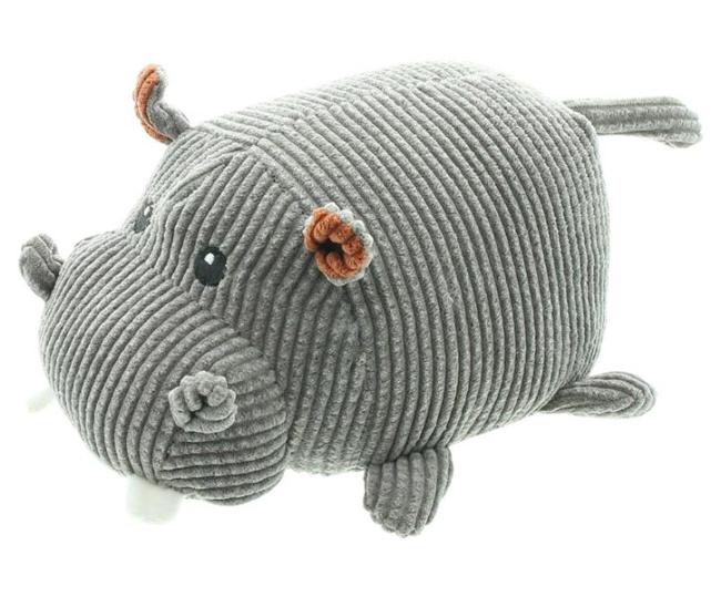 Preview: Türstopper "Hippo" aus Stoff, schwer, Türhalter Nilpferd, Boden Türpuffer, Türfeststeller Tier, Fensterstopper