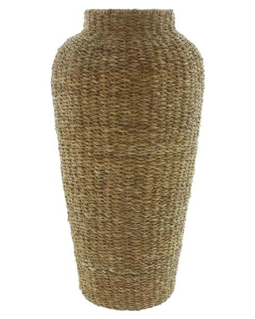 Preview: große Dekovase "Seegras" Bodenvase 70 cm hoch, Blumenvase, Vase für Trockenblumen, Gräser, Äste
