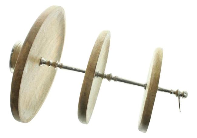 große Etagere "Oval" aus Mangoholz, 3 Etagen, Holz Tortenständer, Obstetagere, Kuchenständer, Cupcake Muffin Ständer, Wurst Käse Kekse Nüsse Platte