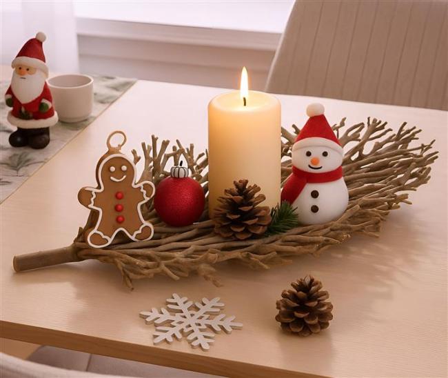 Preview: Dekoschale "Verzweigt" 60 cm lang, Teebaum Zweige, Tischdeko aus Holz, Obstschale, Holzschale für Tisch, Flur, Eingangsbereich, DIY Deko