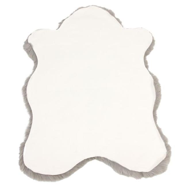 Kunstfell "Taupe" 90x60 cm, grau-braun, Dekofell, Teppich, Stuhlauflage