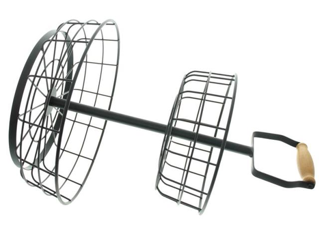 Preview: Etagere "Modern" aus Metall, matt schwarz, 2 Etagen, Obstetagere mit Griff, Obstkorb, Obstschale