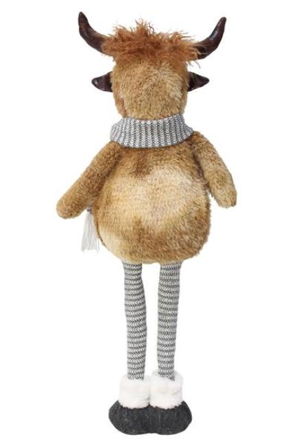 Figur "Cattle" mit Teleskop Beinen, max. 68 cm hoch, Weihnachtsfigur, Dekofigur Kuh, Weihnachtsdeko