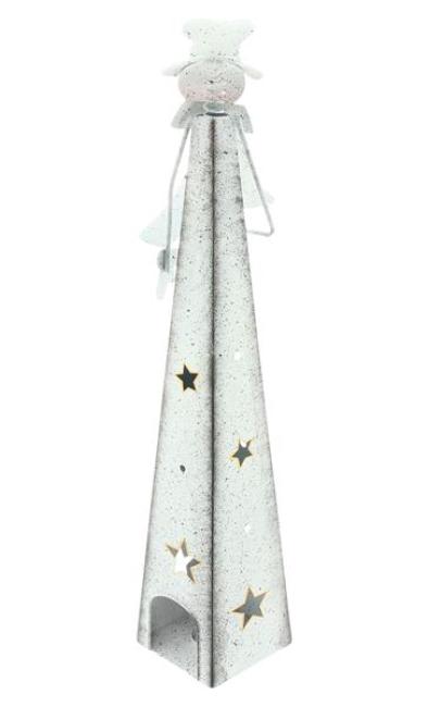 Preview: Winterdeko "Schneemann" aus Metall, Teelichthalter, 70 cm hoch, Outdoor Weihnachtsdeko, Gartendeko