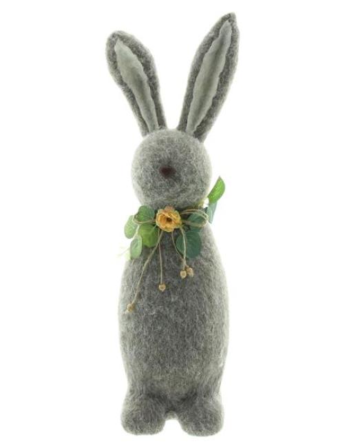 Preview: Hasenfigur "Filz" grau, 50 cm groß, Osterhase Deko, Osterdeko Figur, Osterfigur stehend