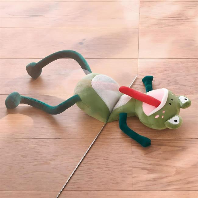 Türstopper "Frosch" für Glastüren, aus Stoff, schwer, lustiger Tür- & Fensterstopper, Boden Türkeil, Türpuffer flach