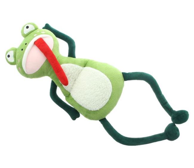 Türstopper "Frosch" für Glastüren, aus Stoff, schwer, lustiger Tür- & Fensterstopper, Boden Türkeil, Türpuffer flach