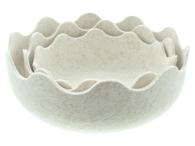 3x Schale "Osterei" Dekoschale aus Filz Ø 20 - 22 - 26 cm, Osternest, Osterschale, Osterdeko, Filzschale