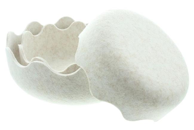3x Schale "Osterei" Dekoschale aus Filz Ø 20 - 22 - 26 cm, Osternest, Osterschale, Osterdeko, Filzschale