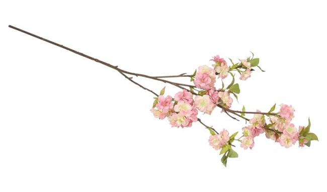 Preview: Kunstblume "Kirschblütenzweig" 98 cm groß, Dekozweig in rosa, Kunstpflanze wie echt, Dekoblume