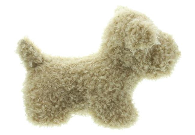 Türstopper "Hund" aus Kunstfell, schwer, lustiger Tür- & Fensterstopper, Türfeststeller, Türpuffer Boden