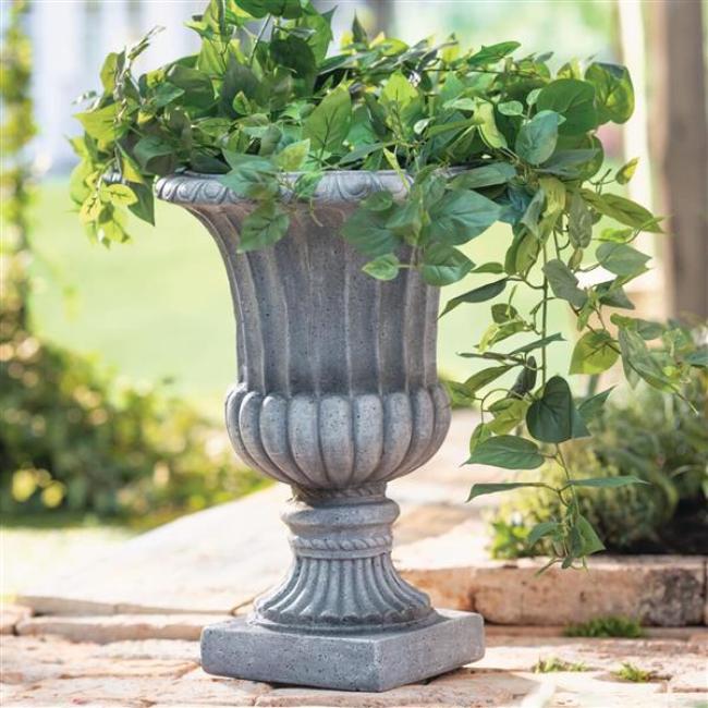 Preview: Amphore "Antiqua" Garten Pflanzgefäß in Antik Stein Optik, 51 cm hoch, Outdoor Blumentopf, Pflanztopf für Draußen