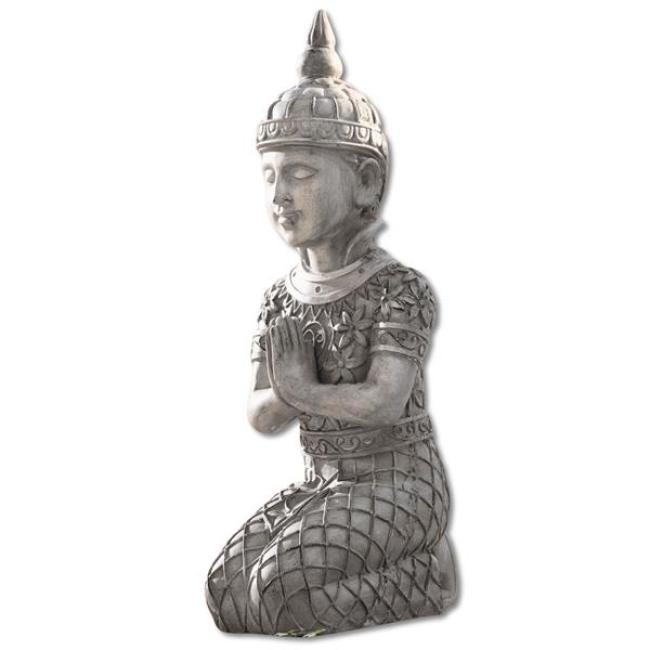 Preview: große Dekofigur "Hindu-Buddha" 68 cm hoch, aus Magnesiumoxid in Stein Optik, Buddhafigur, Gartendeko für Draußen
