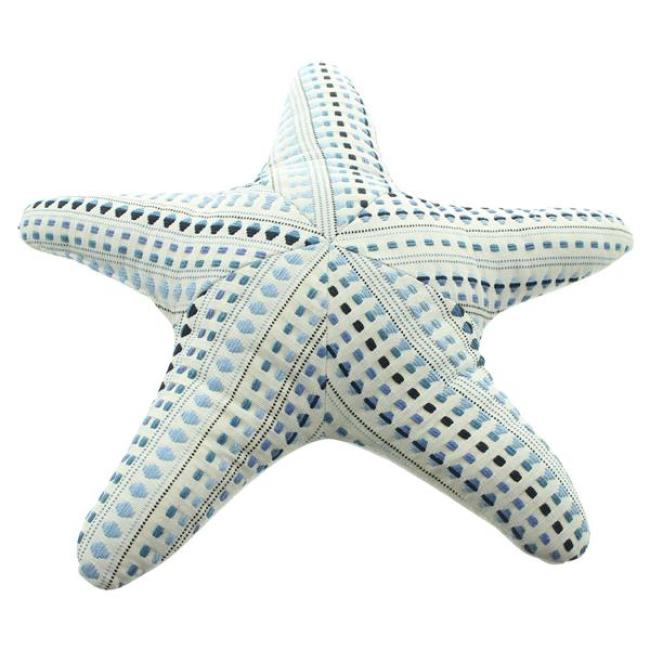Dekokissen "Seestern" Sofakissen in beige, Ø 51 cm, Zierkissen maritim, Couchkissen, Kuschelkissen