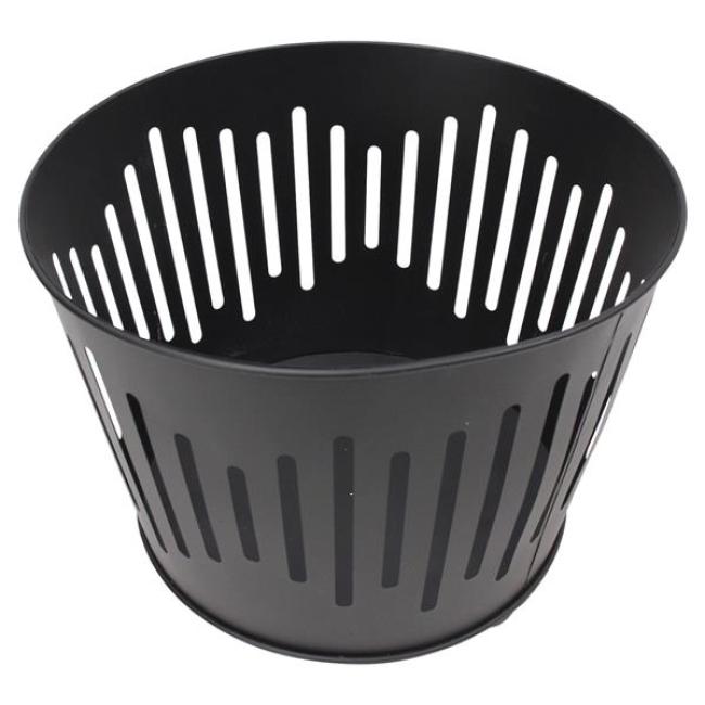 Feuerkorb "Black" aus Metall, matt-schwarz lackiert, rund Ø 39 x 32 cm, Feuerschale für Garten & Terrasse