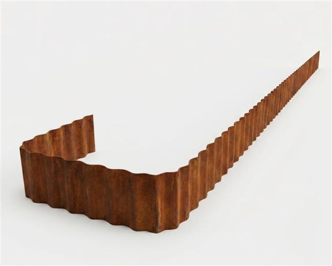 Preview: Beeteinfassung "Rost" aus Metall, 500x14 cm, Beetbegrenzung 5 m lang, Beetumrandung, Rasenkante für Beet & Garten