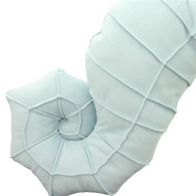 Dekokissen "Seepferdchen" Sofakissen in hellblau, 58 cm hoch, Zierkissen maritim, Couchkissen, Kuschelkissen
