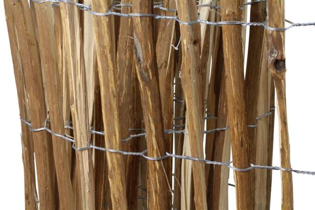 Staketenzaun "Haselnuss" Gartenzaun 90 cm hoch, 5 m lang, Holzzaun, Rollzaun, Teichzaun