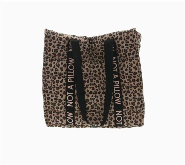Preview: Tasche "Leo" wattiert, Shopper, Einkaufstasche Leopardenmuster, Schultertasche, Tragetasche, Leopard Handtasche, Strandtasche