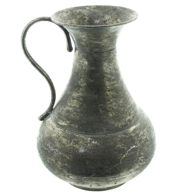 Dekokrug "Metallic" aus Metall, mit Antik Finish in Gold, 27 cm hoch, Vase für Trockenblumen, Blumenvase, Tischvase für Zweige & Äste