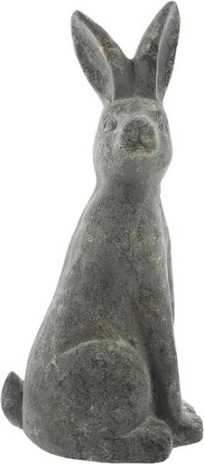 Preview: Osterhase "Stone" Osterdeko 52 cm groß, wetterfest, aus Magnesiumoxid in Stein Optik, Gartendeko Ostern für Draußen