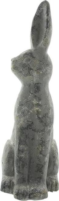 Preview: Osterhase "Stone" Osterdeko 52 cm groß, wetterfest, aus Magnesiumoxid in Stein Optik, Gartendeko Ostern für Draußen