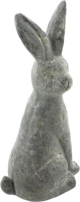 Osterhase "Stone" Osterdeko 52 cm groß, wetterfest, aus Magnesiumoxid in Stein Optik, Gartendeko Ostern für Draußen