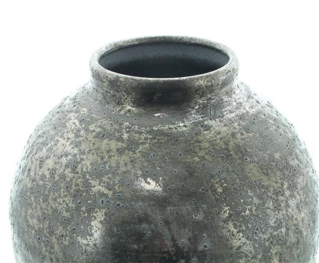 Dekovase "Metallic" aus Metall, mit Antik Finish in Gold, 23 cm hoch, Vase für Trockenblumen, Blumenvase, Tischvase für Zweige & Äste