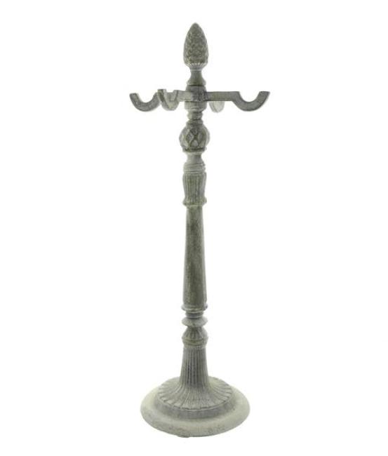 Kranzständer "Nostalgie" aus Metall, grau / braun, Antik Finish, Ständer für Kränze, Halterung für Weihnachtskranz